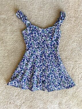Barely Worn Purple Floral Mini Dress